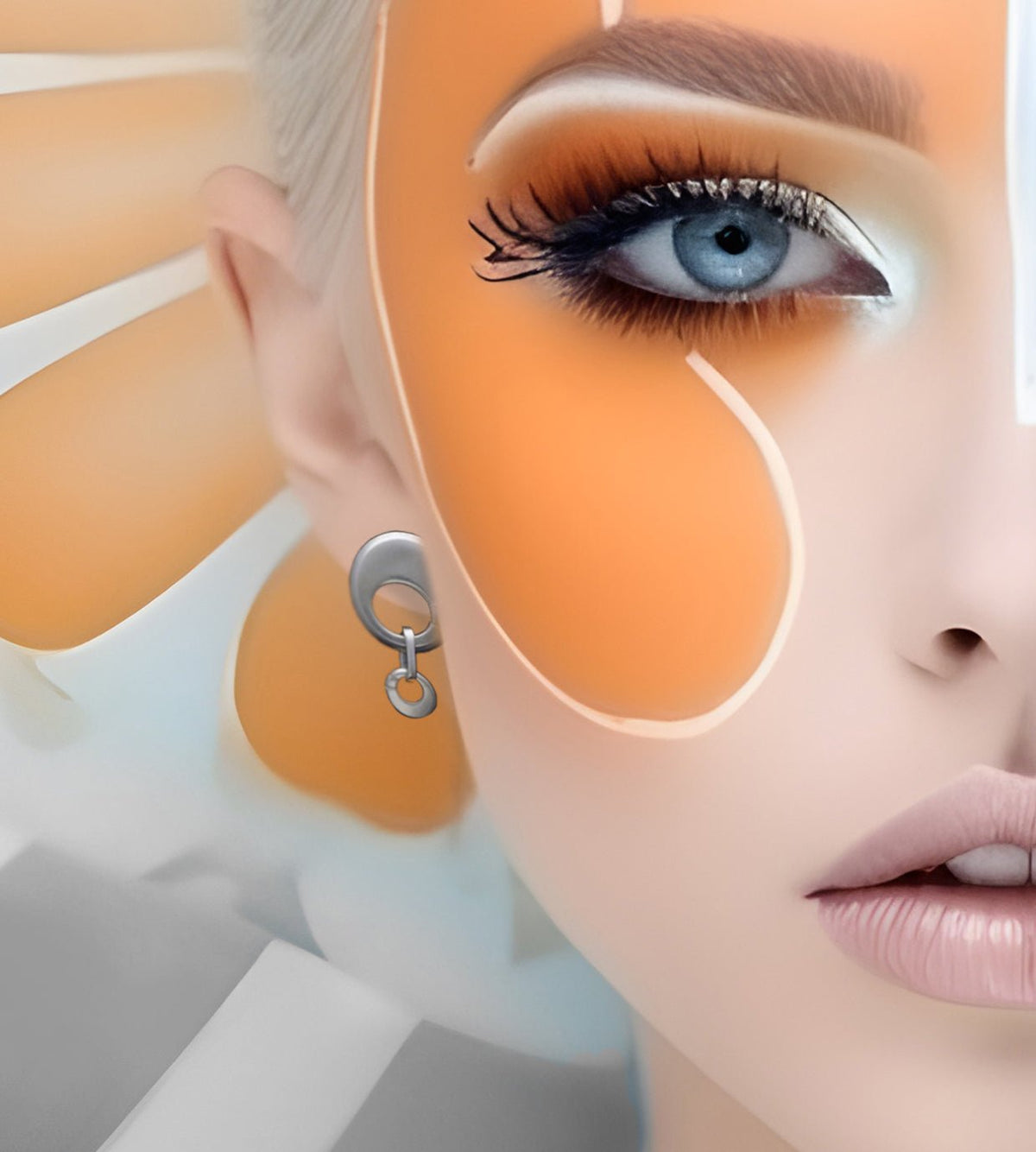 Solstice Circle Double Drop Dangly Earrings OE24 - Annika Rutlin