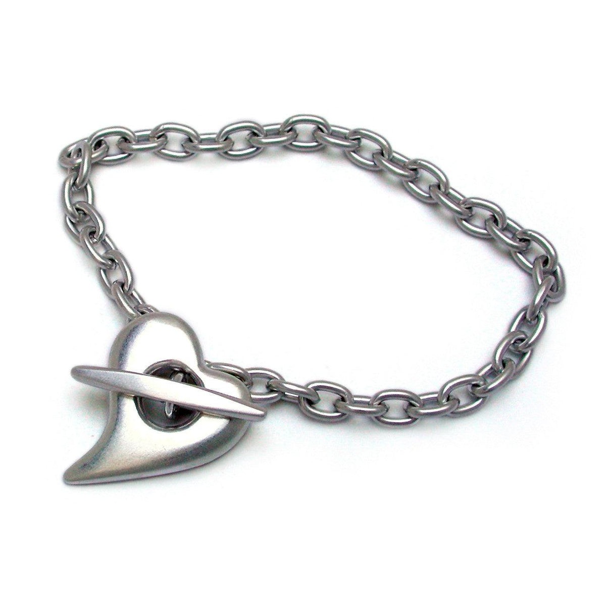 Amitie Solid Silver Heart Chain Bracelet ABH43 - Annika Rutlin
