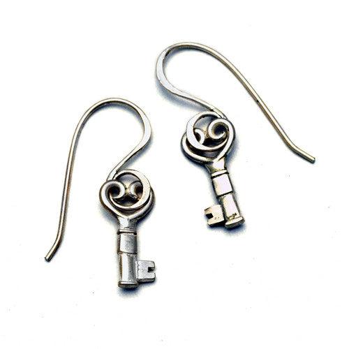 Amitie Keys Collection Silver Hookwire Earrings KHE22 - Annika Rutlin