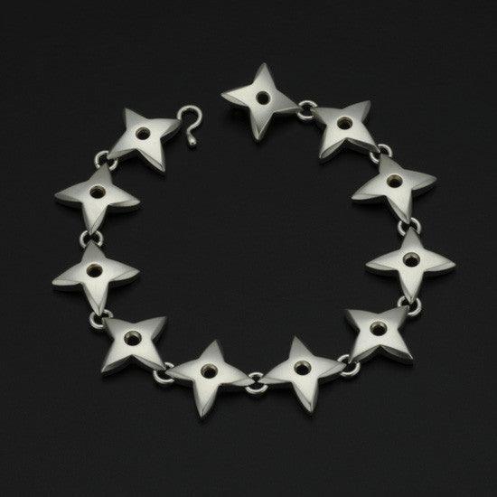 Aniara star flower link chain bracelet SFB72P - Annika Rutlin