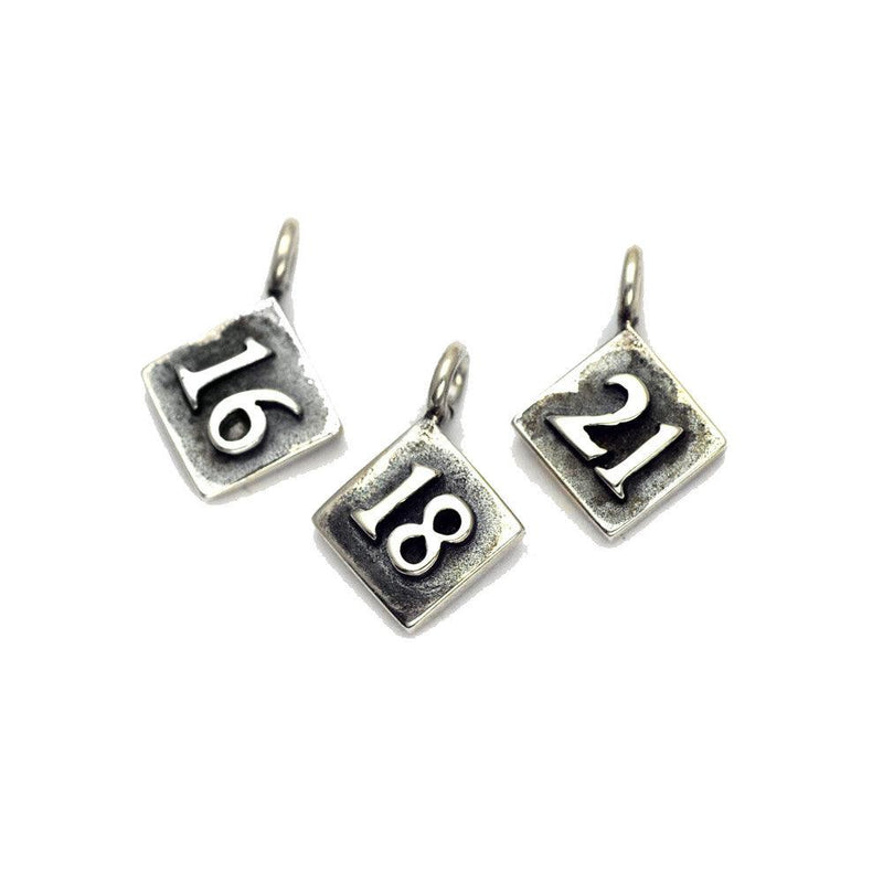 Alphabet Single Charm Number Necklace ANN - Annika Rutlin