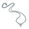 Annika Rutlin diamond set petite sterling silver heart chain necklace