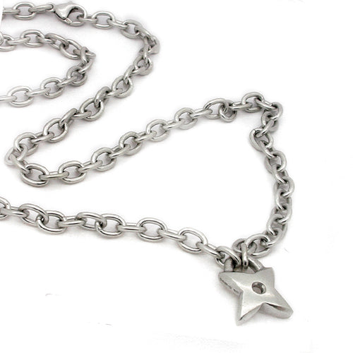 Annika Rutlin star padlock chain necklace in solid sterling silver