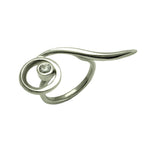 sapphire set circle and tail solid silver designer ring by Annika Rutlin