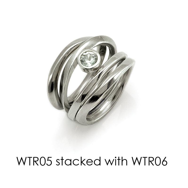 Goddess Tara Time set of 3 silver stacking rings WTR05 - Annika Rutlin