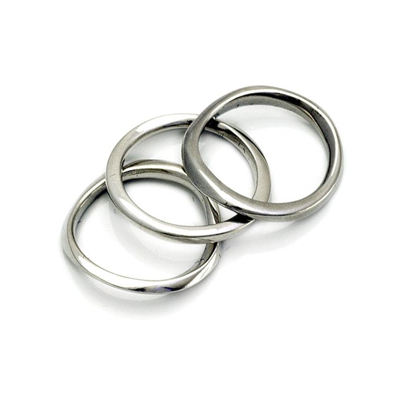 Goddess Tara Time set of 3 silver stacking rings WTR05 - Annika Rutlin