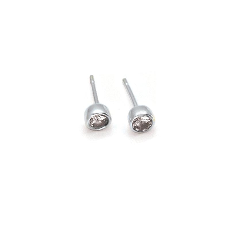 Goddess Tara Happiness white sapphire stud earrings WTE24 - Annika Rutlin