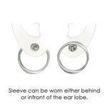 large silver earring sleeves for composable earring designs by Annika Rutlin