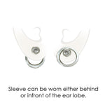 Annika Rutlin unusual and unique white gemstone composable silver jewellery earrings 