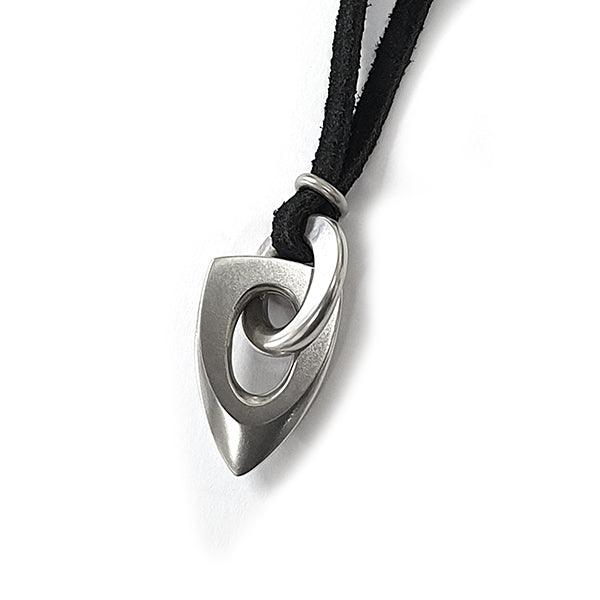 Annika Rutlin large pointed pendant solid silver Idun collection jewellery