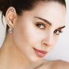 Annika Rutlin jewellery white gemstone silver earclimbers on model