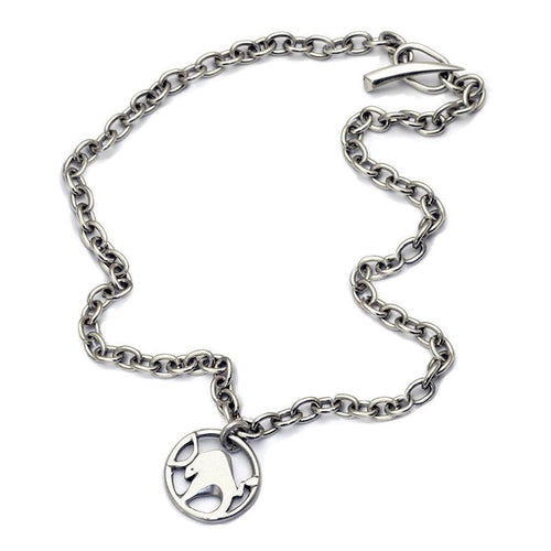 solid silver talisman ox Taurus chain necklace by designer jeweller Annika Rutlin