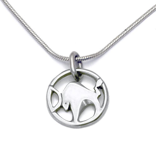 Talismanic horoscope jewellery Taurus pendant in solid silver