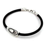 Annika-rutlin-cool-mens-bead-bracelet-layered-solid-silver-pebble