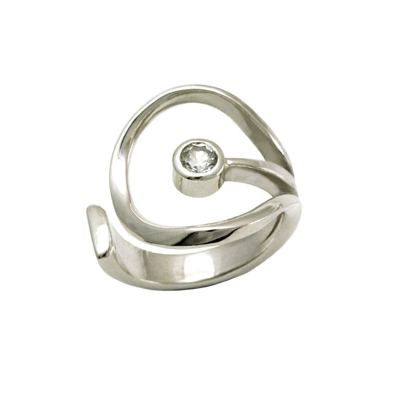 Goddess Tara Inner Happiness silver and white sapphire ring WTR03 - Annika Rutlin