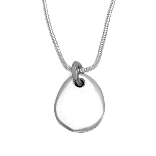 this solid silver boho chic pebble pendant by jeweller Annika Rutlin looks great layered