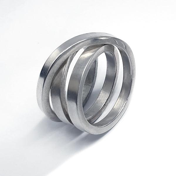 UR04 United silver coil wrap ring - Annika Rutlin