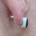 BlackJack silver & black onyx gem single earring stud BJE21 - Annika Rutlin