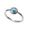 Annika Rutlin kindred turquoise swirl silver ring for Sagitarius birthstone