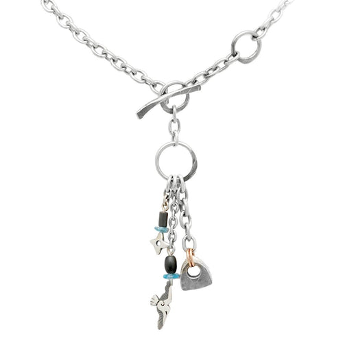 Annika Rutlin Raven collection multi drop silver necklace