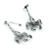 Annika Rut;inscorpio  jewellery designs solid silver scorpion hanging earrings