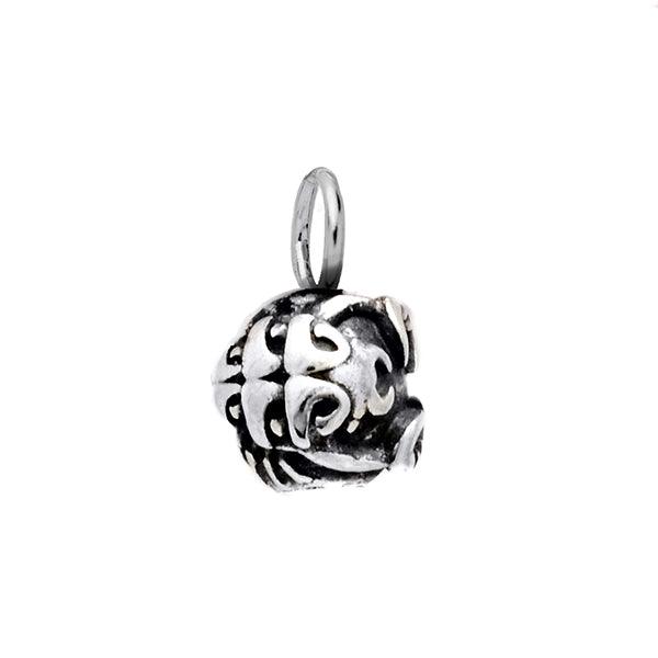 Annika Rutlin designer jewellery solid silver scorpio charm bead featuring carved scorpion