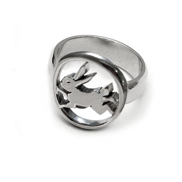 Annika Rutlin lucky rabbit sterling silver signet ring