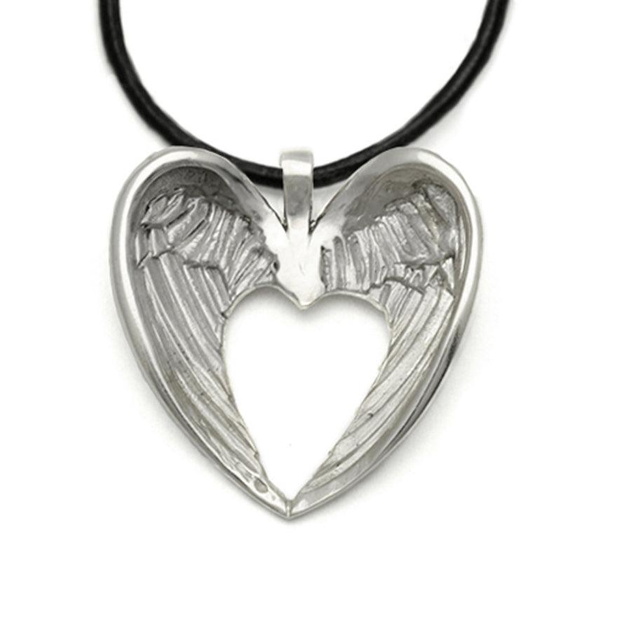 Halo large winged pendant on leather HALO31L - Annika Rutlin