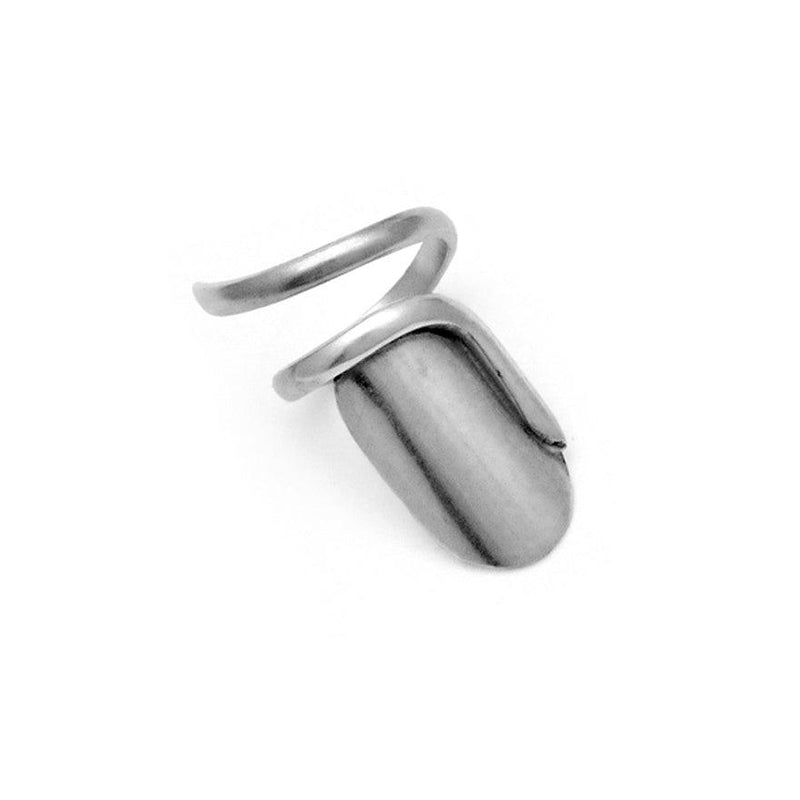 Simply chic solid silver nail ring accessory by jeweller Annika Rutlin
