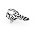 big bold fiery biker style angel wings ring sterling silver Annika Rutlin