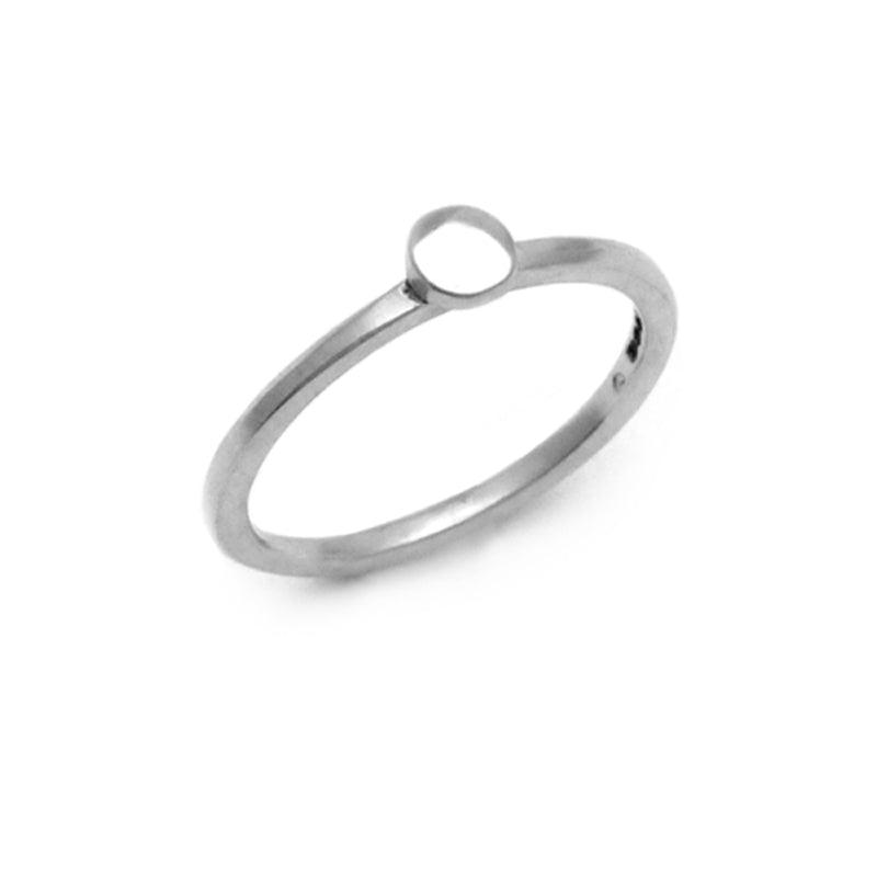 gorgeous solid silver cairn nugget stacking ring by jeweller Annika Rutlin