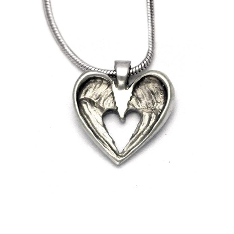 small silver angel wings pendant on snake chain Annika Rutlin