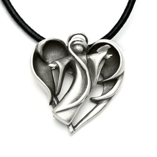 Halo dark angel pendant on leather HALO41L - Annika Rutlin