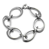 Modern designer silver wide loop link chain bracelet Annika Rutlin