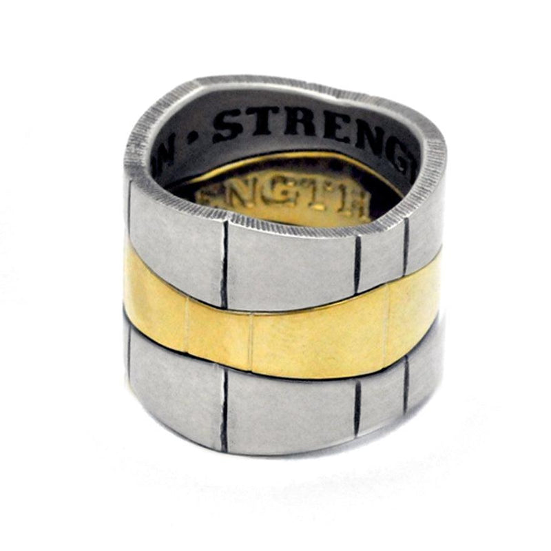 silver gold vermeil geometric stacking rings designer Annika Rutlin jewelry