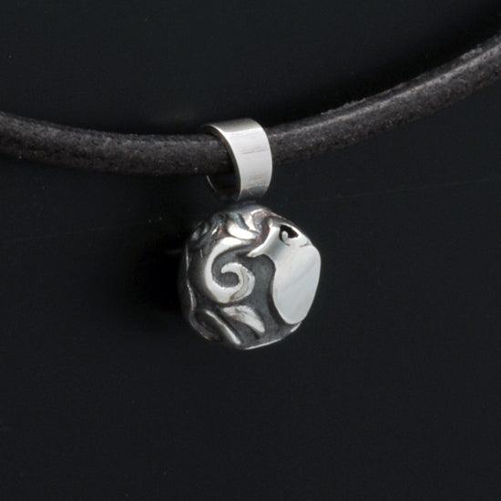 Talisman silver Aquarius horoscope pendant on leather necklace - Annika Rutlin