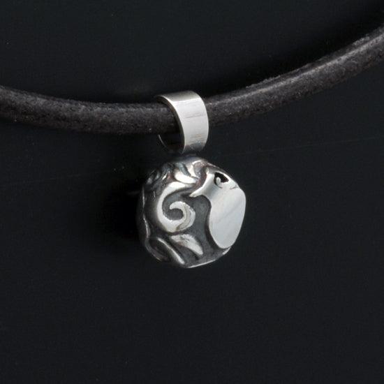 Talisman silver Aquarius horoscope pendant on leather - Annika Rutlin