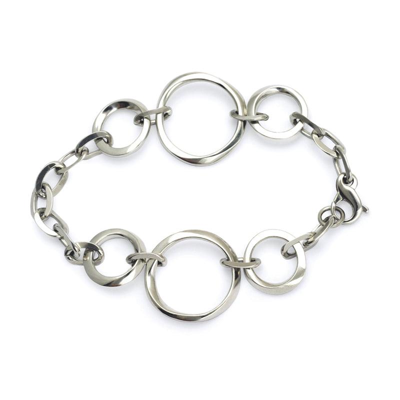 Annika Rutlin designer jewelelry 6 circle Deity bracelet in sterling silver