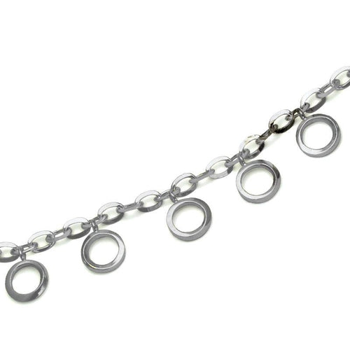 Annika Rutlin 7 circular drop chain bracelet in sterling silver from the goddess tara collection