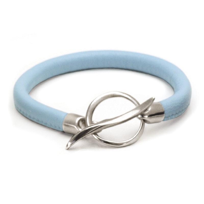 Annika Rutlin high quality nappa soft leather & silver bracelet with Tbar fastening Goddess Tara WTB66 - Annika Rutlin