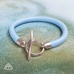 Annika Rutlin high quality nappa soft leather & silver bracelet with Tbar fastening Goddess Tara WTB66 - Annika Rutlin