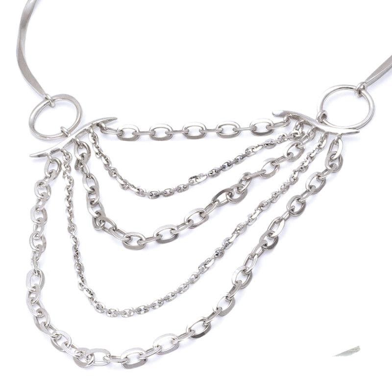 Annika Rutlin five layered chain torc necklace in sterling silver