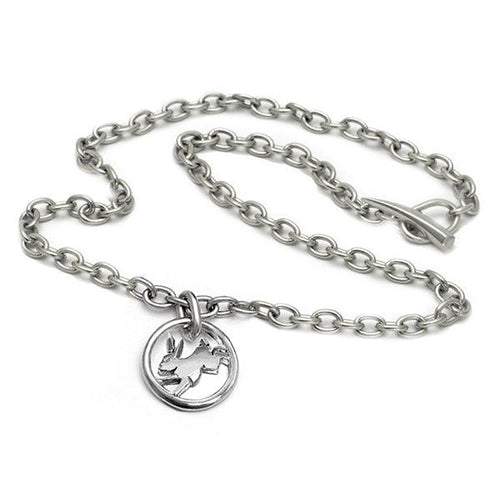 5mm silver charm necklace with a lucky 2023 rabbit charm by jeweller Annika Rutlin