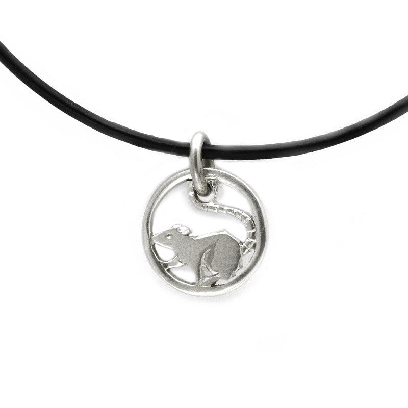 Year of the Rat pendant on leather YRT-NL1 - Annika Rutlin