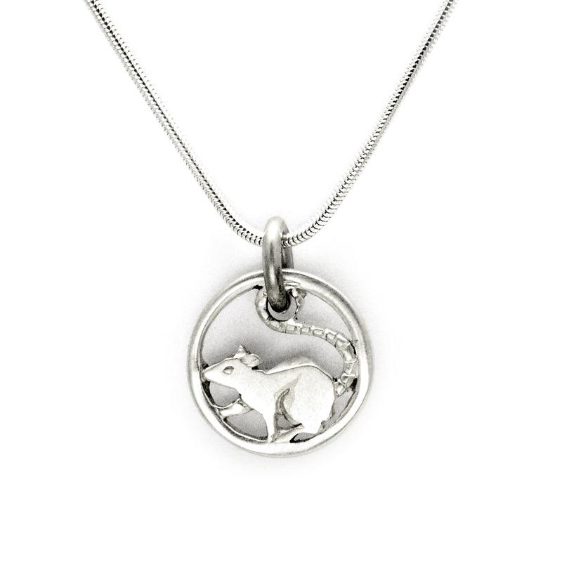 Year of the Rat pendant on snake chain YRT-NS2 - Annika Rutlin