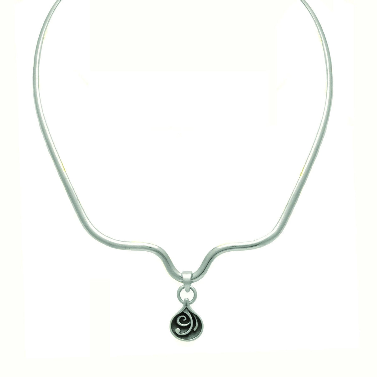 MN49 Monsoon Small Reversible Pendant on Shaped Torc - Annika Rutlin