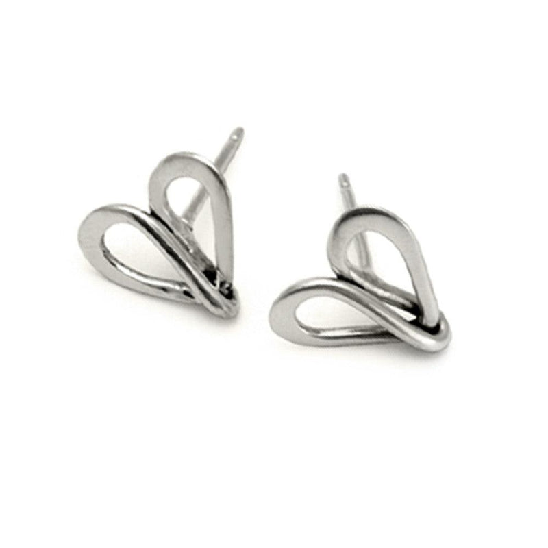 annika-rutlin-ELE01-Endless-Love-heart-studs-contemporary-jewellery-forged-infinity-heart-Earrings-jewelry