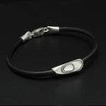 Geo leather & silver bead bracelet GB67L - Annika Rutlin