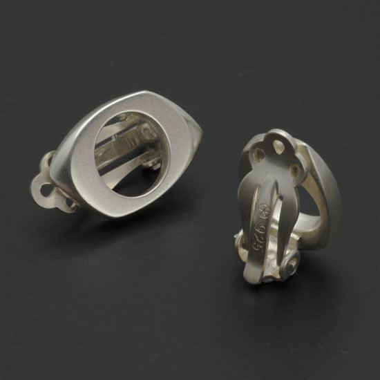 Cirque medium off square clip-on earrings CE64PL - Annika Rutlin