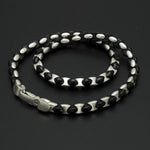 BlackJack interlocking bead silver & black onyx gem necklace BJN45 - Annika Rutlin